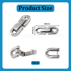 2 Stück anlaufgeschützte Klappverschlüsse aus Edelstahl 304&nbsp;STER-PH0004-07