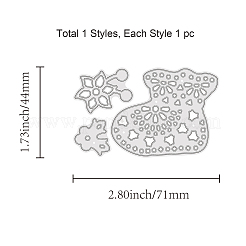 Pochoirs de Matrice de découpe de découpe en acier au carbone thème noël&nbsp;DIY-WH0170-959