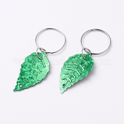 Paillette en plastique / paillettes cheveux tressés anneaux pendentifs&nbsp;KEYC-TAC0001-03F