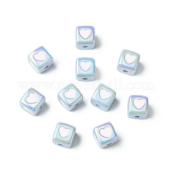 10 Stück undurchsichtige Acryl-Emaille-Perlen.&nbsp;ACRC-FS0001-02B