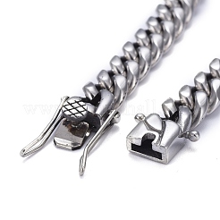 Anlaufgeschützte Herren-Armbänder aus kubanischem Gliederarmband aus Edelstahl 304&nbsp;BJEW-P263-B01-P