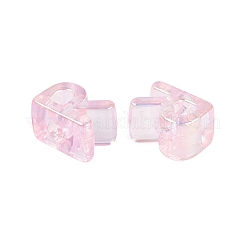 Placage uv perles européennes acryliques transparentes&nbsp;OACR-M027-02R-01