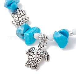 Braccialetti con ciondoli in lega di tartaruga&nbsp;BJEW-MZ00329-01