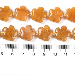 Chapelets de perles en jade topaze naturelle&nbsp;G-NH0028-01A