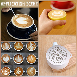 4 Stück 4 Stile 304 Edelstahl Kaffee Latte Form&nbsp;AJEW-GF0012-40A