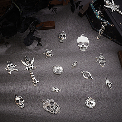 Ensemble de pendentifs et maillons en alliage de style tibétain&nbsp;PALLOY-PH0013-91