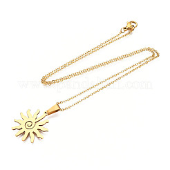 201 collane con pendenti in acciaio inossidabile&nbsp;NJEW-S105-JN725-45-2