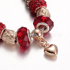 Lega strass perline braccialetti europei&nbsp;BJEW-L602-11