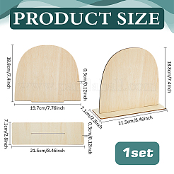Bogenförmige Hutständer aus Holz&nbsp;ODIS-WH0086-148B