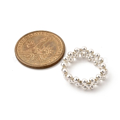 2 anello per le dita con perline rotonde in ottone&nbsp;RJEW-JR00909