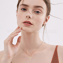 Ottone micro spianare pendenti zirconi&nbsp;KK-FH0001-73G