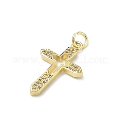 Pendentifs en laiton zircon cubique transparent&nbsp;KK-P350-02C-G