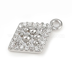 Pendentifs en laiton zircon cubique transparent&nbsp;KK-L238-21P
