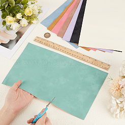 8 Stück 8 Farben mattierte PVC-Kunstlederstoffe&nbsp;DIY-CL0001-72
