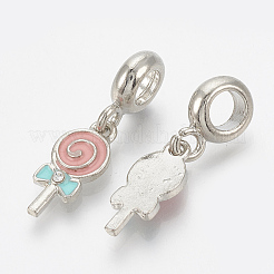 Legierung Strass europäische baumeln Charms&nbsp;LS-MPDL-Q209-076P