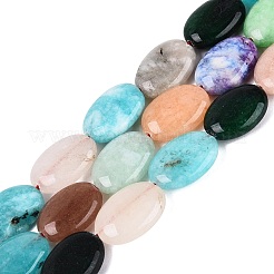 Gefärbt natürlichen weißen Jade Perlen Stränge&nbsp;G-N370-01A-19