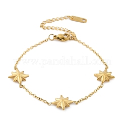 Bracelets à maillons en étoile en acier inoxydable 304&nbsp;BJEW-Q051-05G