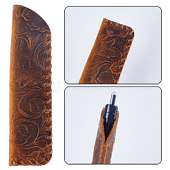 Stifthalter aus Rindsleder mit Blumenmuster&nbsp;AJEW-WH0348-56