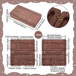 Schmuckkästen aus Holz&nbsp;ODIS-WH0078-85