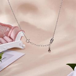 8 chaîne d'extension sans boucle en argent sterling avec cœur d'amour&nbsp;JX628A
