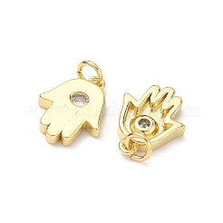 Pendentifs avec zircon cubiques à micro-pavés en laiton&nbsp;KK-P345-66G