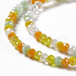 Chapelets de perles en verre électroplaqué&nbsp;EGLA-S192-001A-B12