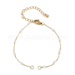 Herstellung von Armbändern aus ABS-Imitationsperlen&nbsp;AJEW-JB01351