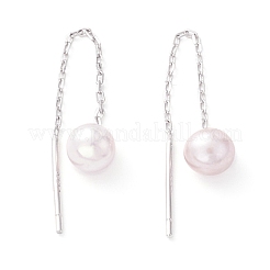 Anti-appannamento 999 filo per orecchini a nappa a catena in argento fine per ragazze donne&nbsp;EJEW-I260-44P