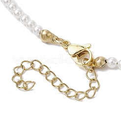 3 mm runde Halsketten aus Chakra-Edelsteinen und Muschelperlen für Damen&nbsp;NJEW-JN05190
