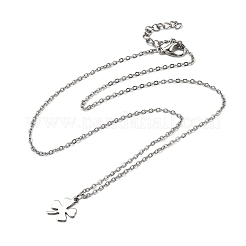 Colgante de trébol de acero inoxidable 201&nbsp;NJEW-JN05353