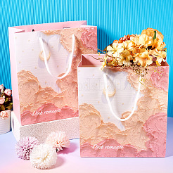6 Stück rechteckige Geschenktüten aus Papier mit Blumen und Seilgriffen&nbsp;ABAG-TA0001-29A