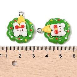 Pendentifs en résine opaque sur le thème de noël&nbsp;RESI-S08-03B