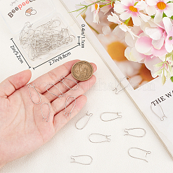 50 pièces de boucles d'oreilles en laiton&nbsp;KK-BBC0015-46B