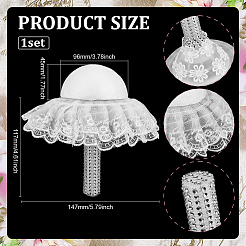 Schaumstoff-Halbkugel mit floralem Griff&nbsp;DIY-BC0015-77