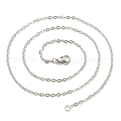 Ensemble de colliers et chaînes en acier inoxydable 304 pour hommes et femmes&nbsp;STAS-YW0002-01P