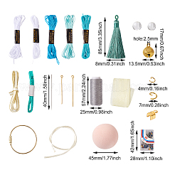 Kits de fabrication de juqiu à la main et de nœuds papillons à l'aiguille&nbsp;DIY-EL0001-06B