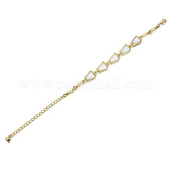 Gliederarmbänder aus galvanisierter Legierung&nbsp;BJEW-T012-008-RS
