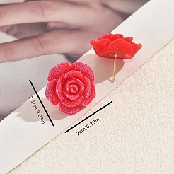 Valentinstag-Ohrstecker aus Eisen und Harz&nbsp;BG8653