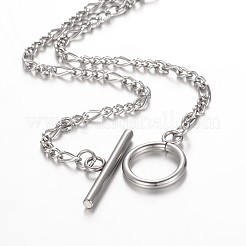 Anlaufgeschützte Figarokette aus 304 Edelstahl&nbsp;X-NJEW-JN01290