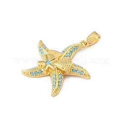 Anhänger aus Messing und Strass im Ozean-Stil&nbsp;RB-CBA4B36-04G-05