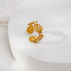 Bracciale aperto regolabile in acciaio inossidabile 304 con micro pavé di zirconi cubici per donna&nbsp;BI5258-1