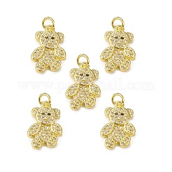 Pendenti in ottone con pavé di zirconi cubici in ottone&nbsp;KK-E068-VB310