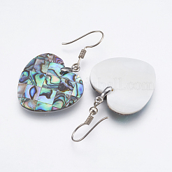 Ohrringe aus Ohrschalen / Paua-Muscheln&nbsp;EJEW-F147-C