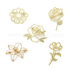 5 Stück 5 Stile Legierung Anstecknadeln für Kleidung&nbsp;JEWB-CJ0003-23