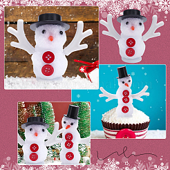 Kits de décorations de bonhomme de neige de Noël à faire soi-même&nbsp;DIY-SP0006-31