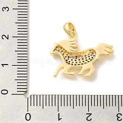 Pendentifs avec zircon cubiques à micro-pavés en laiton&nbsp;KK-Z073-17G