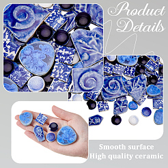 500 g 4 Stile Mosaikfliesen Porzellan Cabochons&nbsp;DIY-SP0007-74