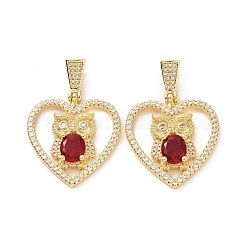 Pendenti in zirconi cubici trasparenti in micro pavè di ottone&nbsp;ZIRC-F134-18G-01
