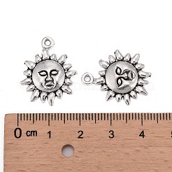 Tibetischer stil Aluminium Anhänger & Charms&nbsp;TIBEP-LF9244YKG-AS-FF