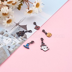 Conjunto de colgantes de esmalte de aleación de tema de halloween&nbsp;HJEW-JM00436
